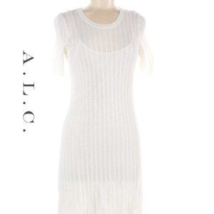 NWT A.L.C. White Embroidered Detail Dress